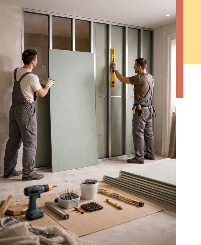 Перегородка из влагостойкого гипсокартона в Пыть-яхе от 4883 руб. — монтаж под ключ | ОТДЕЛОЧНИК-Пть