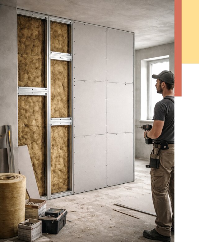 Усиленная перегородка под навеску в Пыть-яхе от 13021 руб. — монтаж под ключ | ОТДЕЛОЧНИК-Пть