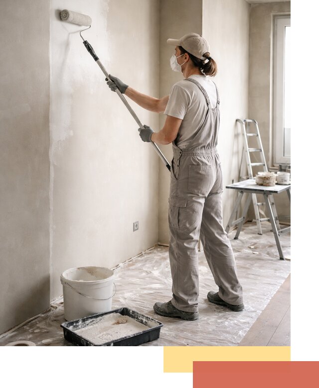 Покраска перегородок из гипсокартона в Пыть-яхе качественно и недорого