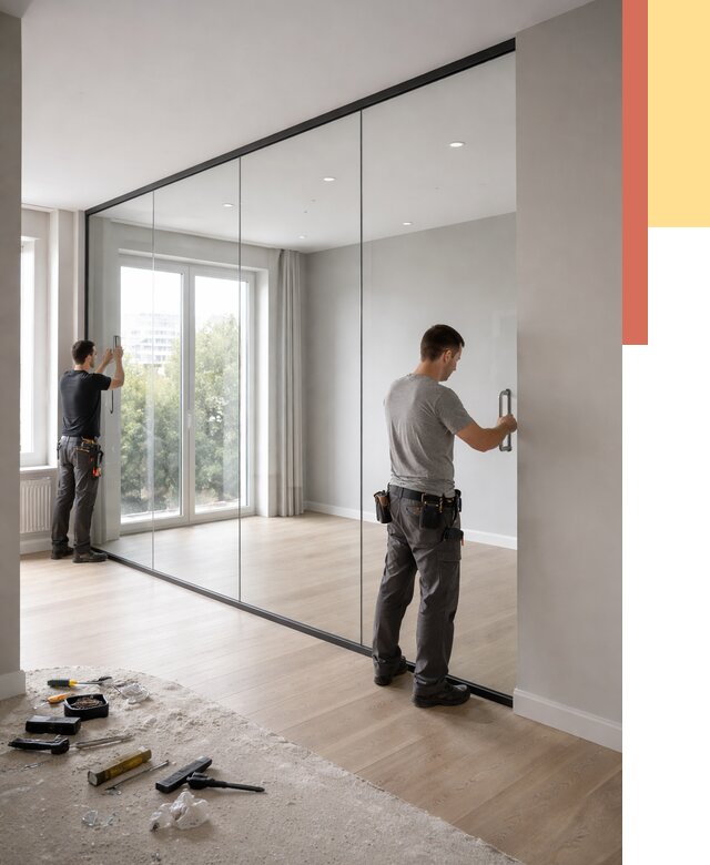 Изготовление стеклянных перегородок в Пыть-яхе от 12564 руб. под ключ | ОТДЕЛОЧНИК-Пть