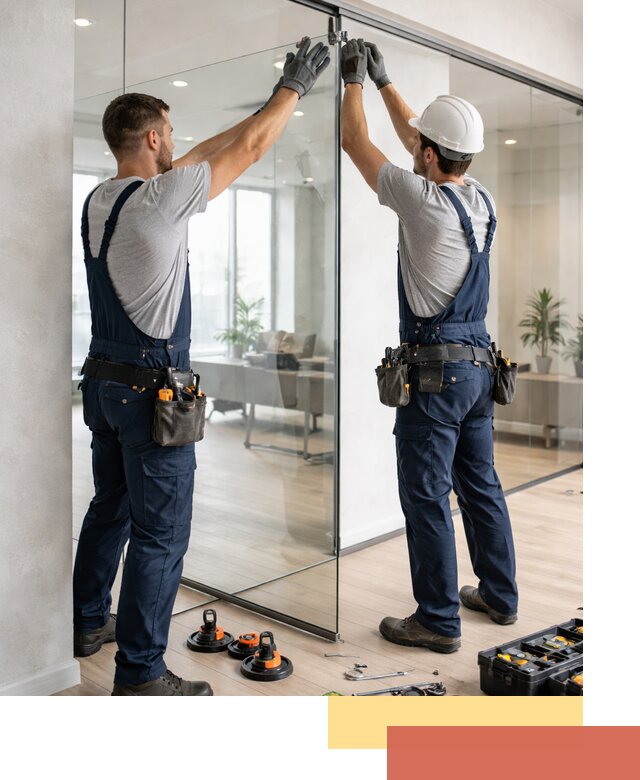 Безрамные стеклянные перегородки под ключ в Пыть-яхе