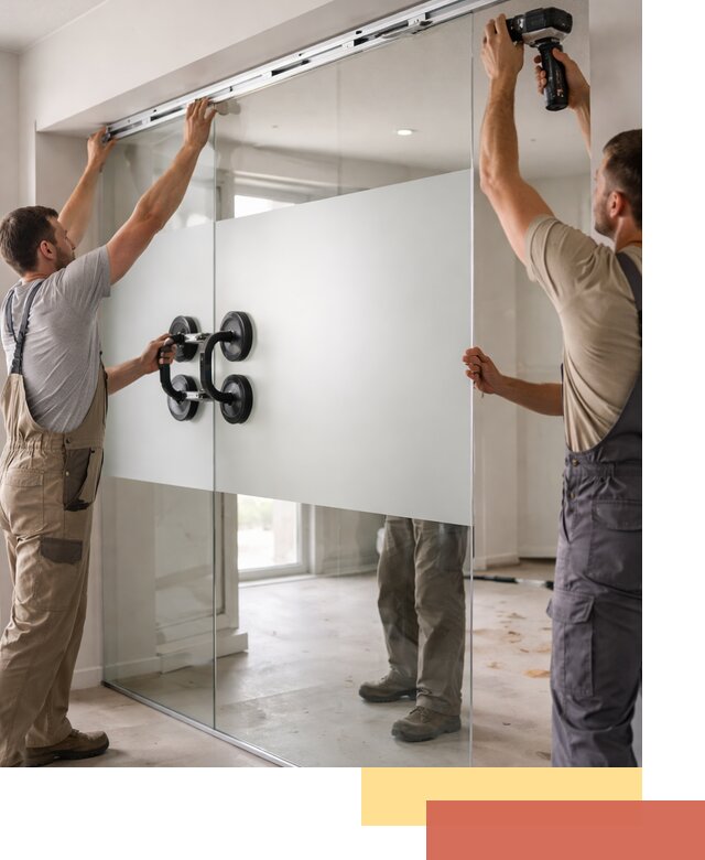 Матовые стеклянные перегородки под ключ в Пыть-яхе