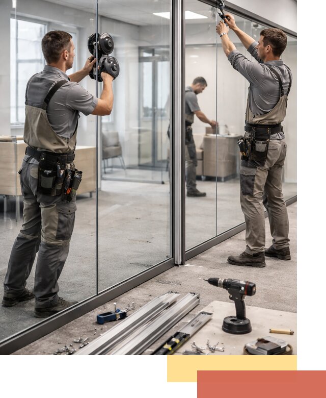 Стеклянные офисные перегородки под ключ в Пыть-яхе