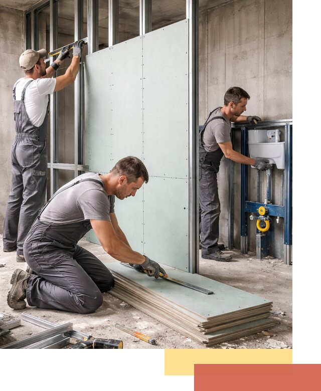 Монтаж и ремонт сантехнических перегородок в Пыть-яхе