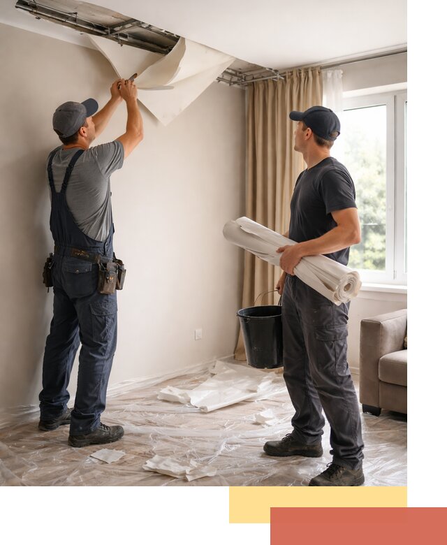 Демонтаж натяжного потолка в Пыть-яхе быстро и аккуратно