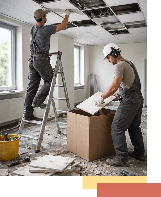 Демонтаж потолочной плитки в Пыть-яхе быстро и аккуратно