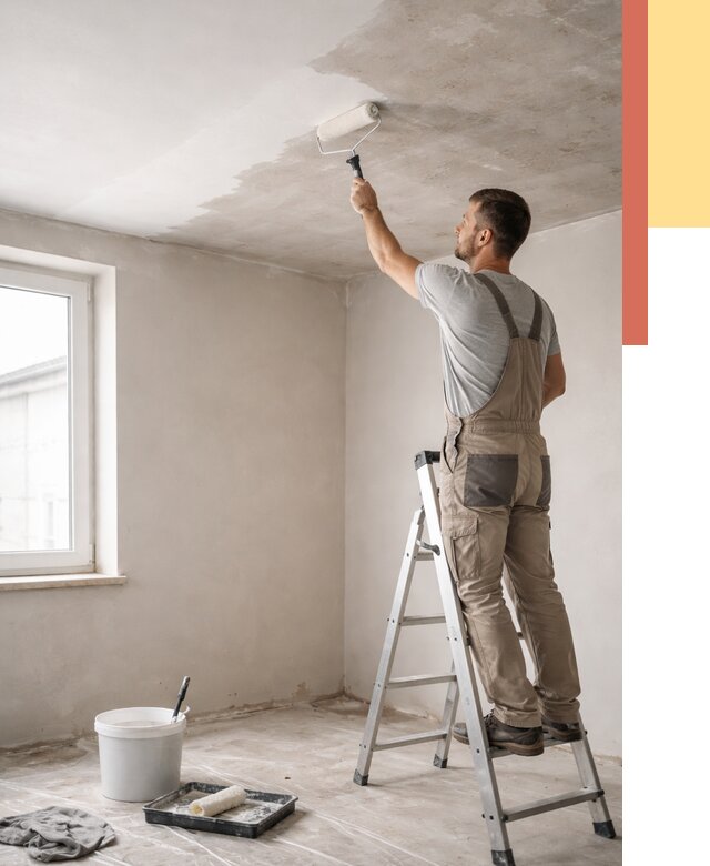 Грунтовка потолка в Пыть-яхе от 2543 руб. — быстро и недорого | ОТДЕЛОЧНИК-Пть