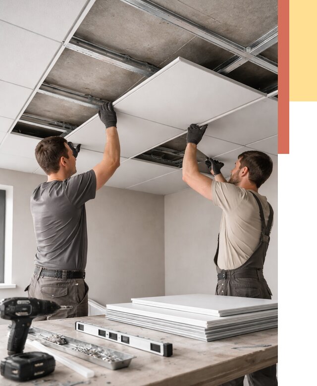 Монтаж кассетного потолка в Пыть-яхе от 4578 руб/м2 — установка и сборка | ОТДЕЛОЧНИК-Пть