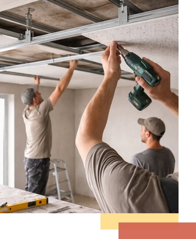 Монтаж акустического потолка в Пыть-яхе под ключ