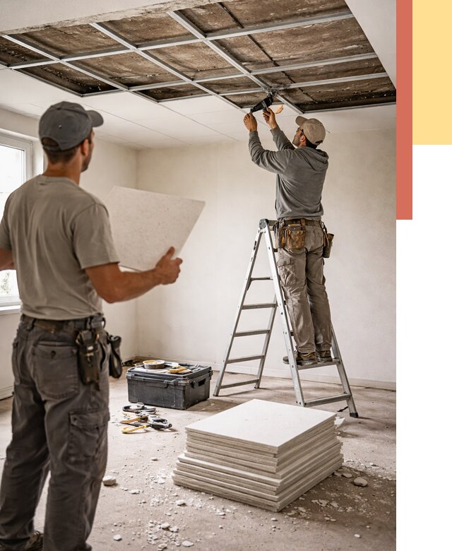 Замена плит подвесного потолка в Пыть-яхе от 1780 руб. быстро и недорого | ОТДЕЛОЧНИК-Пть