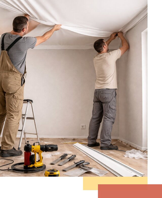 Монтаж ПВХ натяжного потолка в Пыть-яхе качественно и быстро