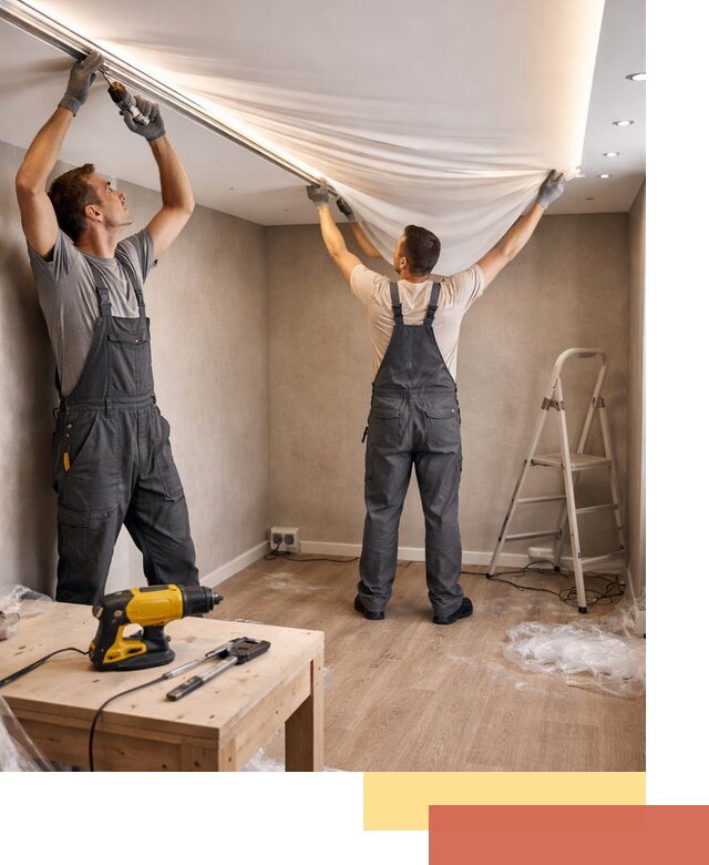 Монтаж натяжного потолка с подсветкой в Пыть-яхе цена и сроки