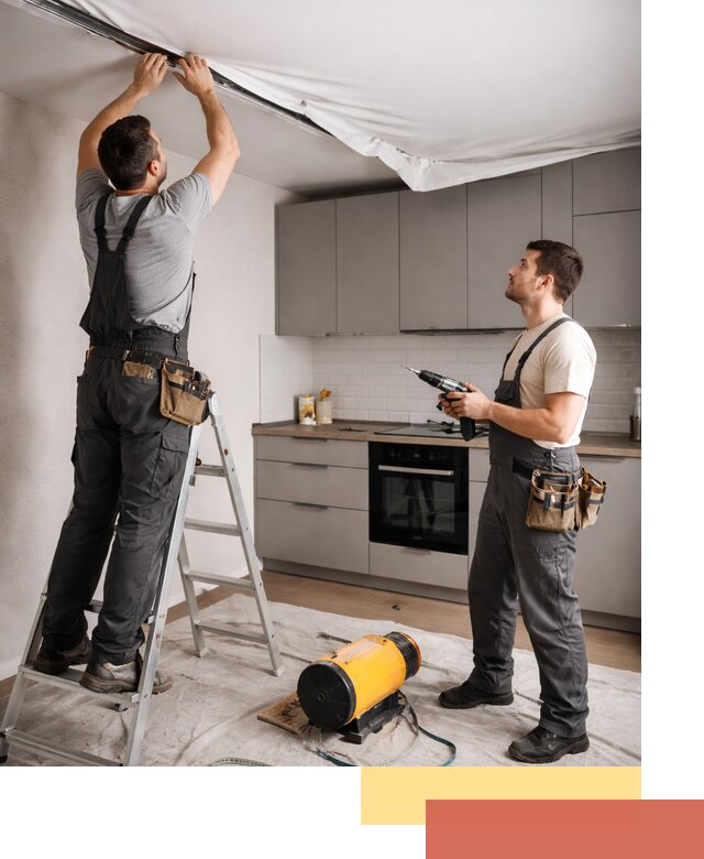 Монтаж натяжного потолка на кухне в Пыть-яхе