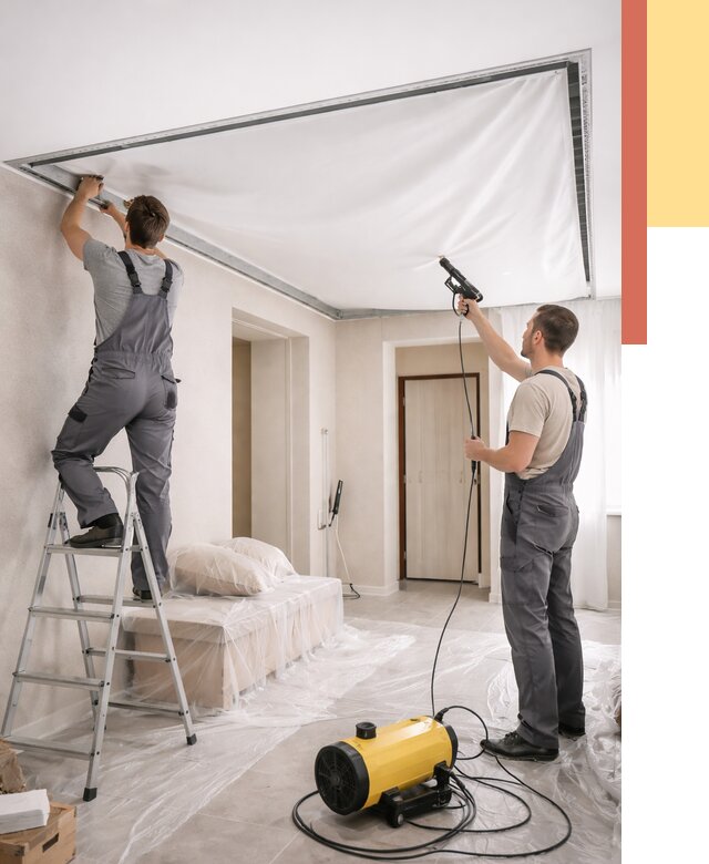 Монтаж натяжного потолка в прихожей в Пыть-яхе от 2696 руб. под ключ | ОТДЕЛОЧНИК-Пть