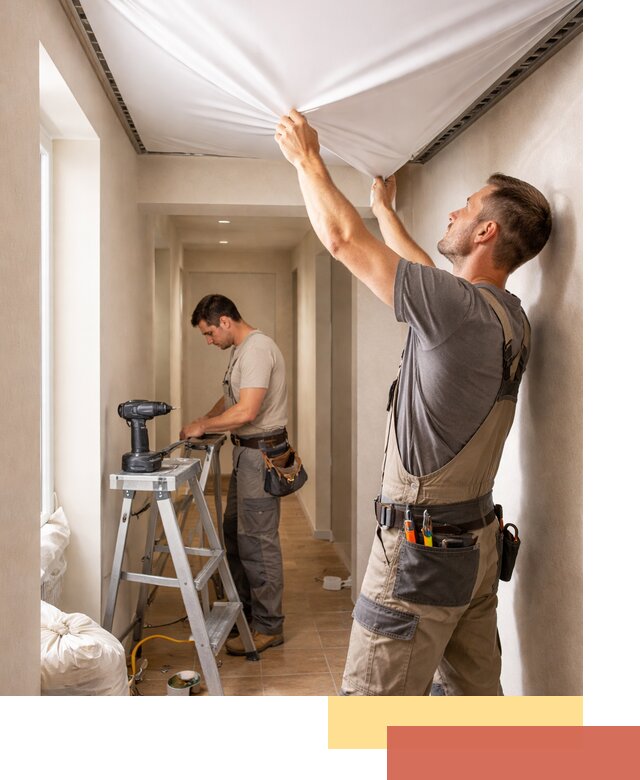 Монтаж натяжного потолка в прихожей в Пыть-яхе