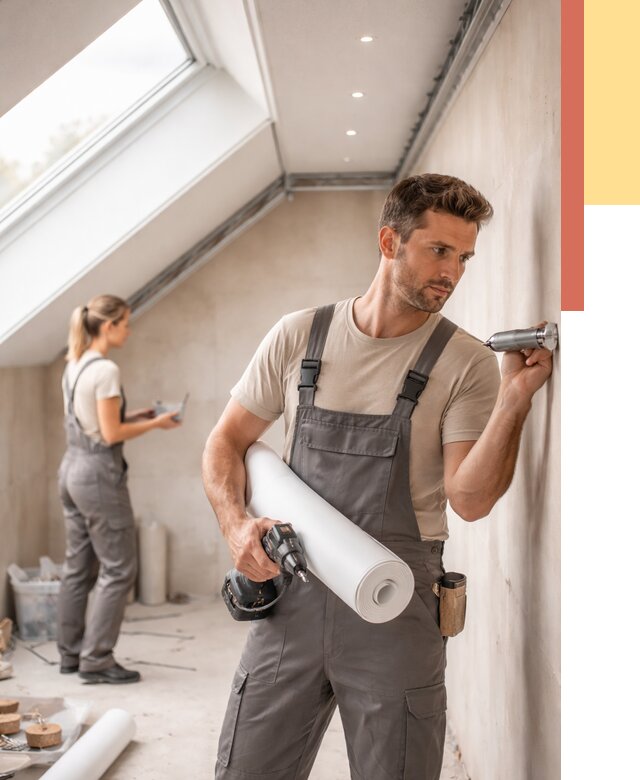 Монтаж натяжного потолка на мансарде в Пыть-яхе от 3561 руб. | ОТДЕЛОЧНИК-Пть