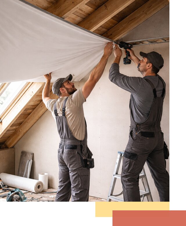 Монтаж натяжного потолка в мансарде в Пыть-яхе