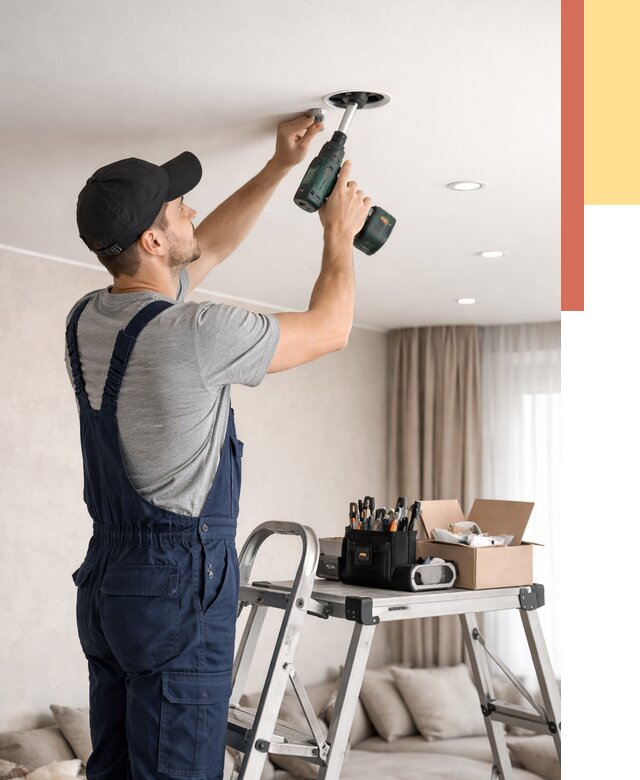 Установка и монтаж точечных светильников в натяжной потолок в Пыть-яхе от 1831 руб. | ОТДЕЛОЧНИК-Пть