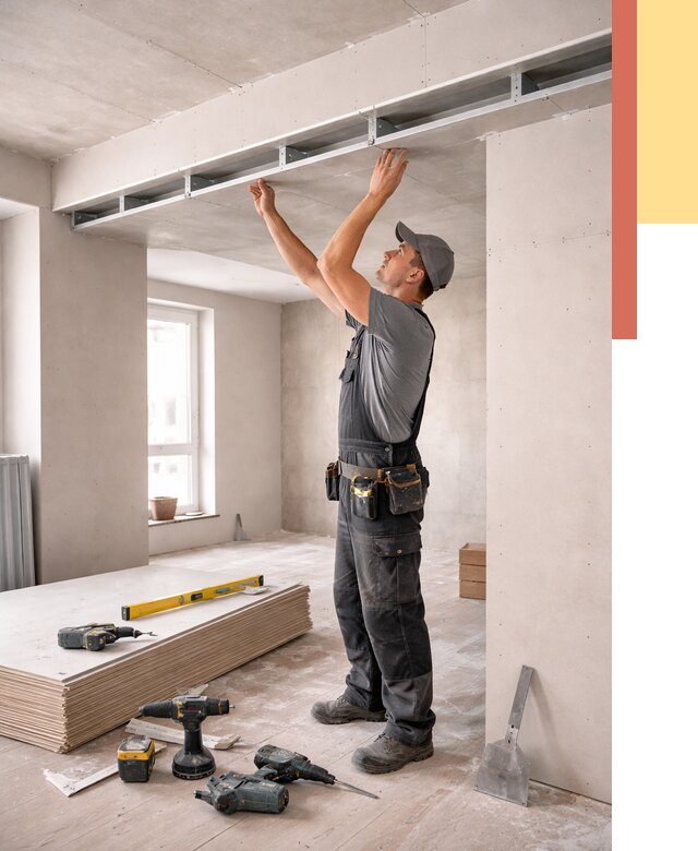 Потолок из гипсокартона с нишей в Пыть-яхе от 1272 руб. под ключ | ОТДЕЛОЧНИК-Пть