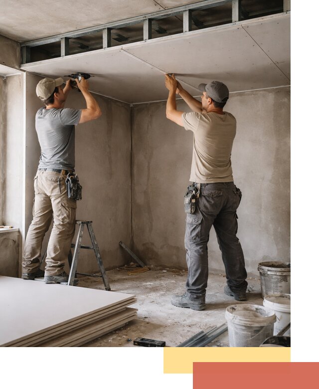 Короб из гипсокартона на потолке под ключ в Пыть-яхе