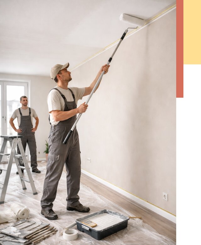 Покраска потолка из гипсокартона в Пыть-яхе от 4578 руб./м2 — услуги под ключ | ОТДЕЛОЧНИК-Пть