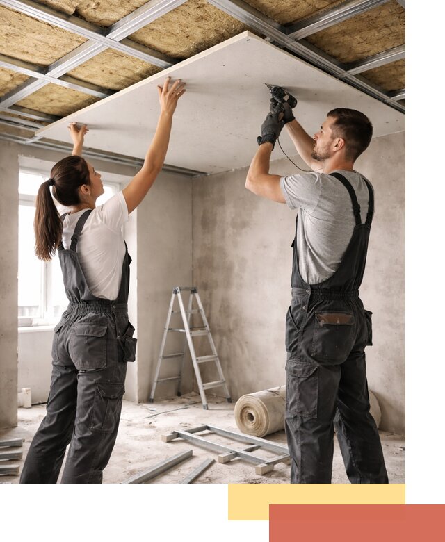 Звукоизоляция потолка из ГКЛ в Пыть-яхе профессионально и надежно