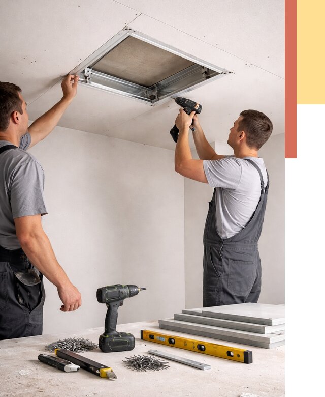 Установка люка в потолок ГКЛ в Пыть-яхе от 2543 руб. под ключ | ОТДЕЛОЧНИК-Пть