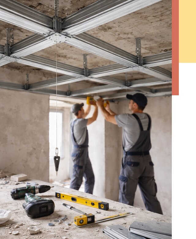 Монтаж каркаса потолка из профиля в Пыть-яхе от 4578 руб. — услуги ОТДЕЛОЧНИК-Пть