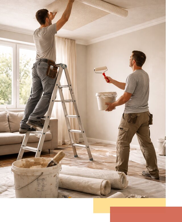 Поклейка обоев на потолок в Пыть-яхе — качественно и быстро