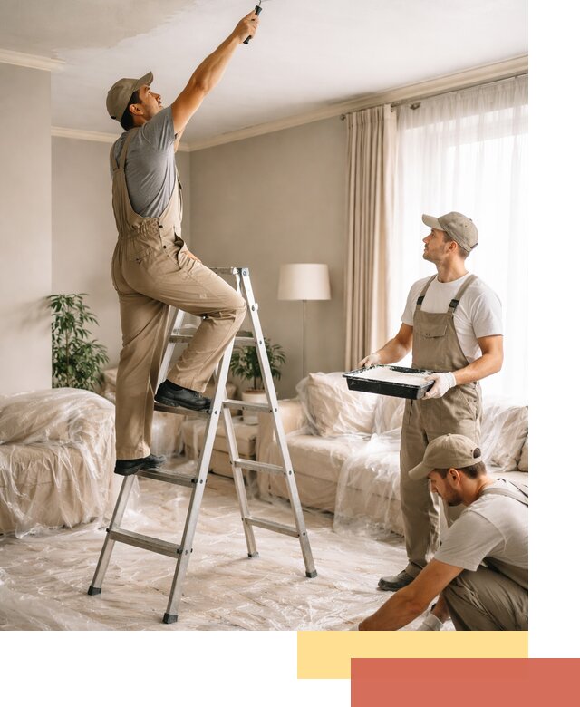 Покраска потолков акриловой краской в Пыть-яхе качественно и быстро