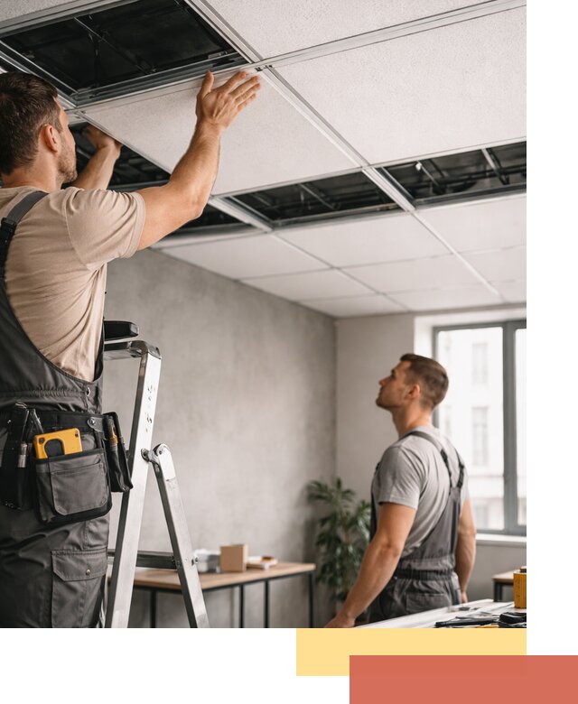 Монтаж потолочной плитки в Пыть-яхе качественно и в срок