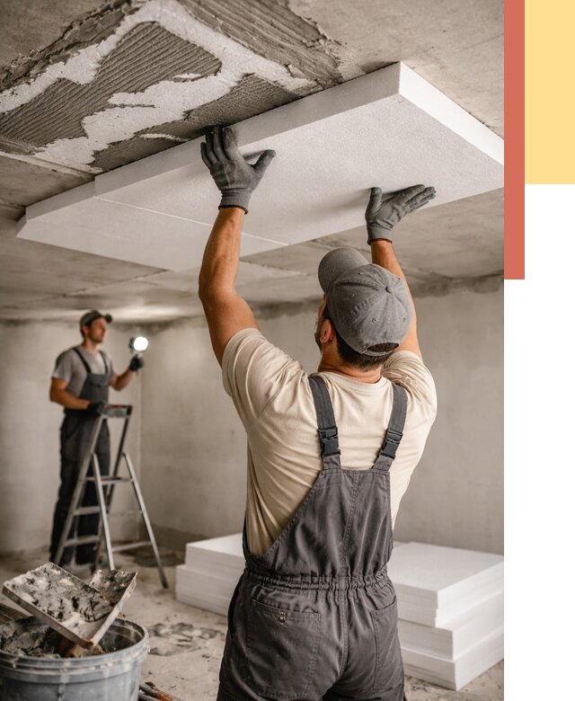 Утепление потолка пенопластом в Пыть-яхе от 4578 руб/м2 — недорого и быстро | ОТДЕЛОЧНИК-Пть