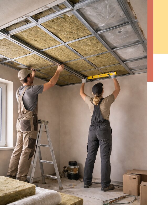 Шумоизоляция потолка в Пыть-яхе от 1272 руб. под ключ — услуги ОТДЕЛОЧНИК-Пть