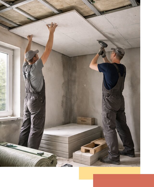 Шумоизоляция потолка панелями ЗИПС в Пыть-яхе